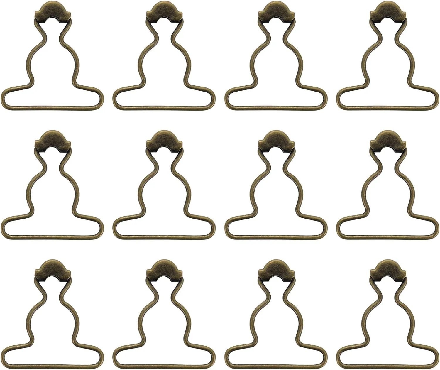 12Pcs Suspender Clips Dungaree Overall Buckles Matal Overall Clasp Replacement 1.5 Inch Overall Clips