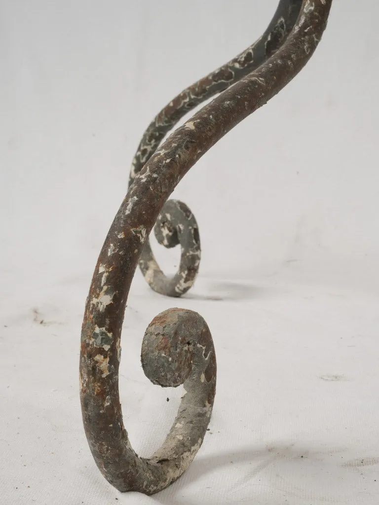 1880s Wrought Iron Gueridon with Carrara Marble Top