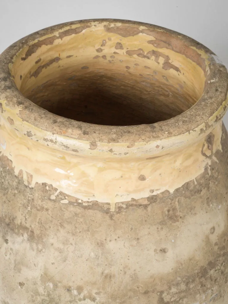 18th Century Biot Jar w/ yellow glaze 39"