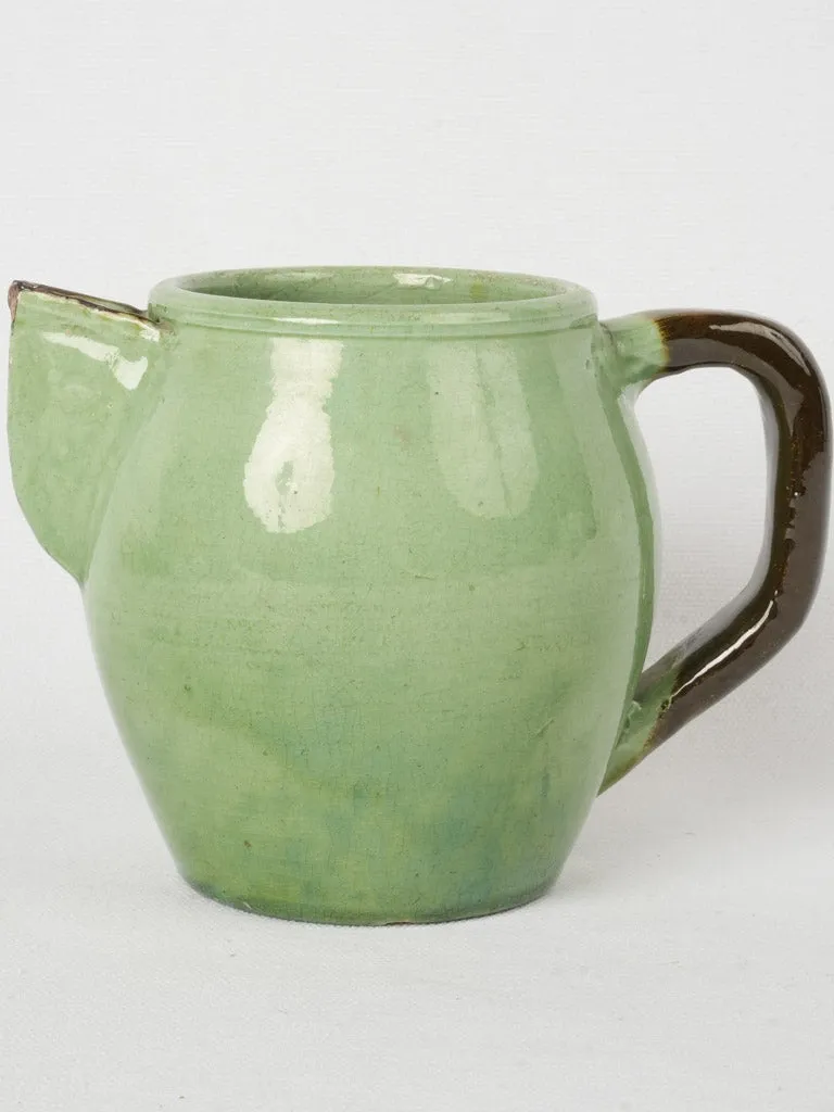1950s Green Dieulefit Water Pitcher 5"