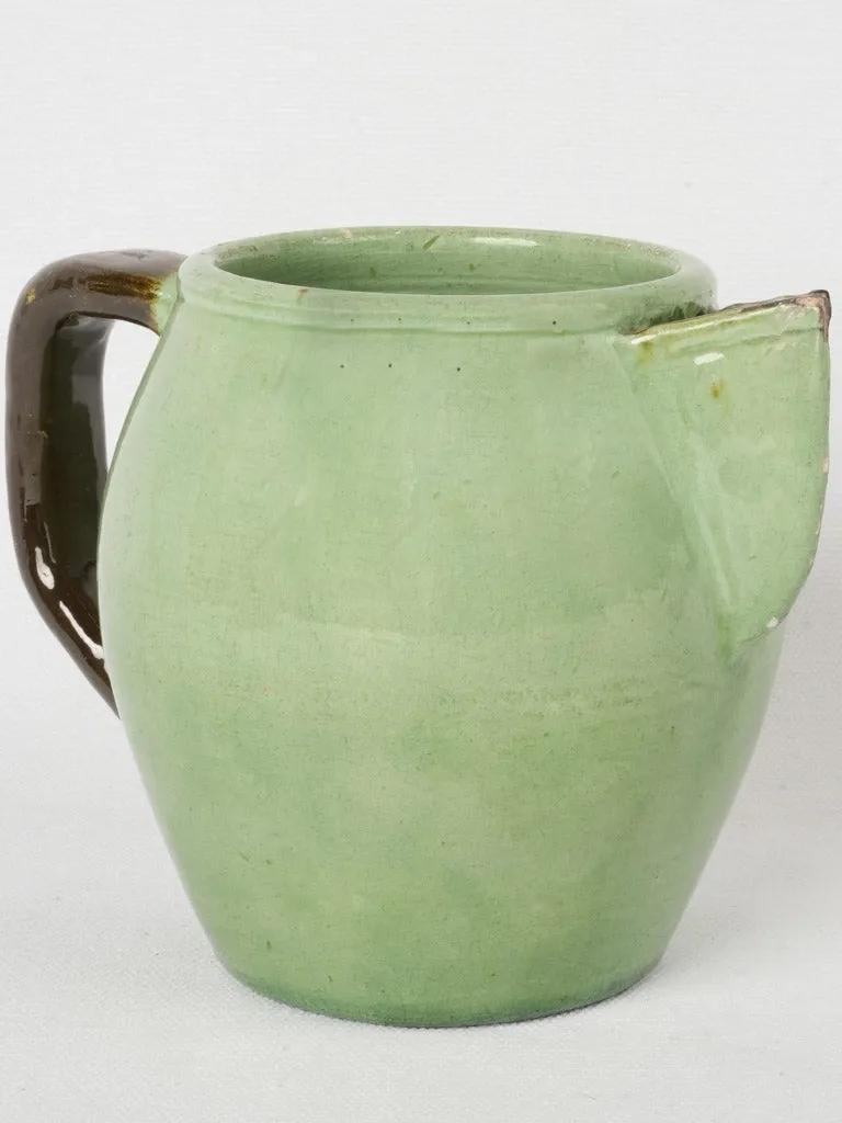1950s Green Dieulefit Water Pitcher 5"