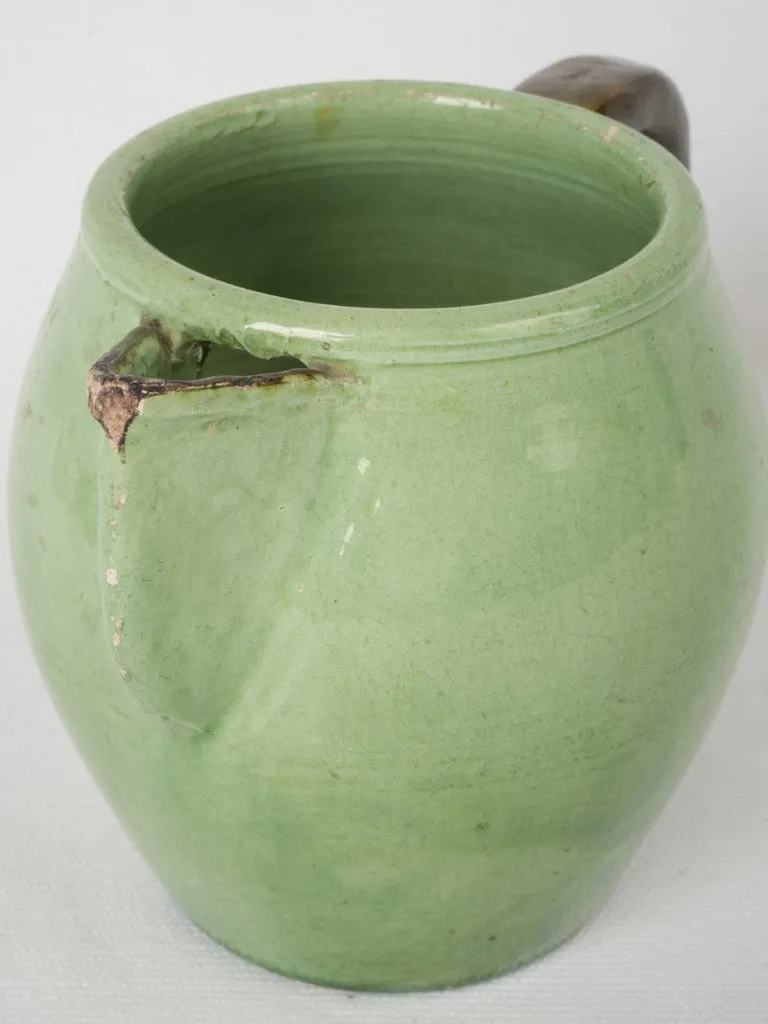 1950s Green Dieulefit Water Pitcher 5"