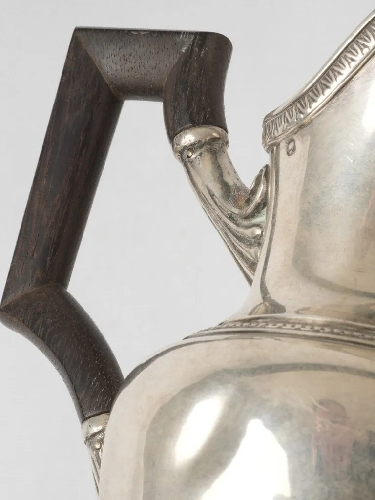 19th-century French silver creamer pot w/ handle 6¾"