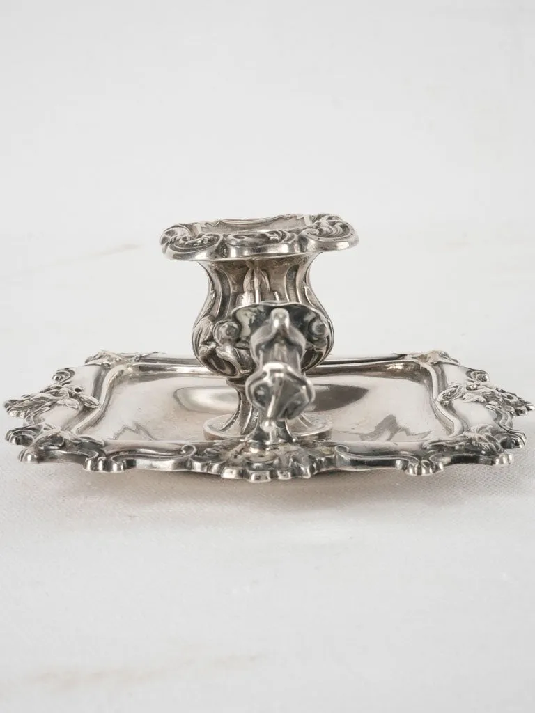 19th century silver candle holder 6¼"