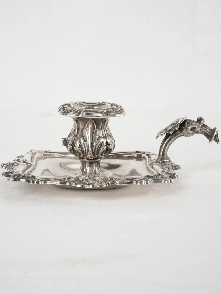 19th century silver candle holder 6¼"