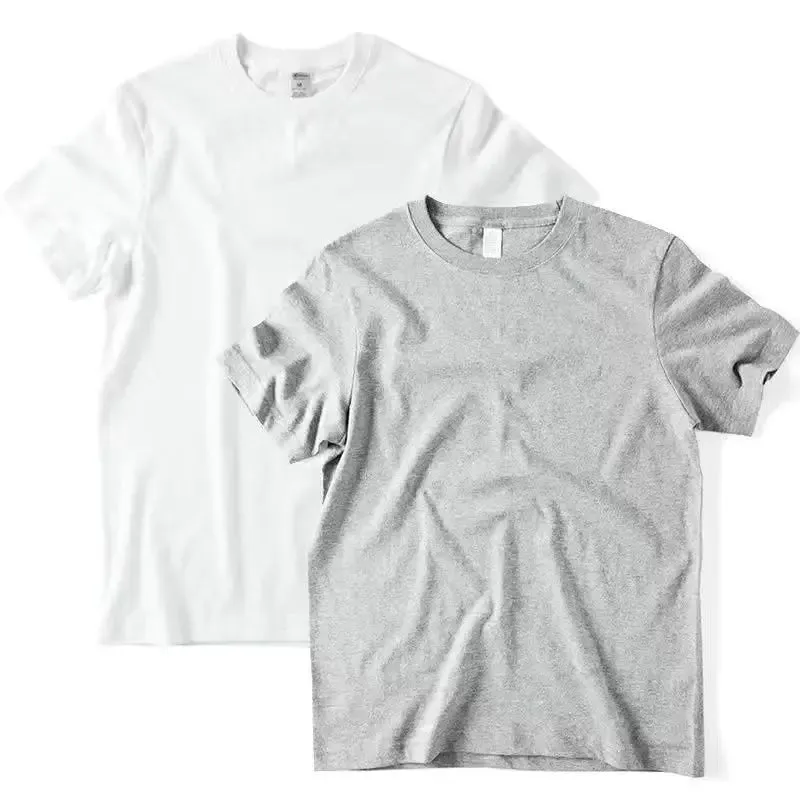 2pcs Short Sleeved Basic T Shirt-Solid O Neck Cotton Top
