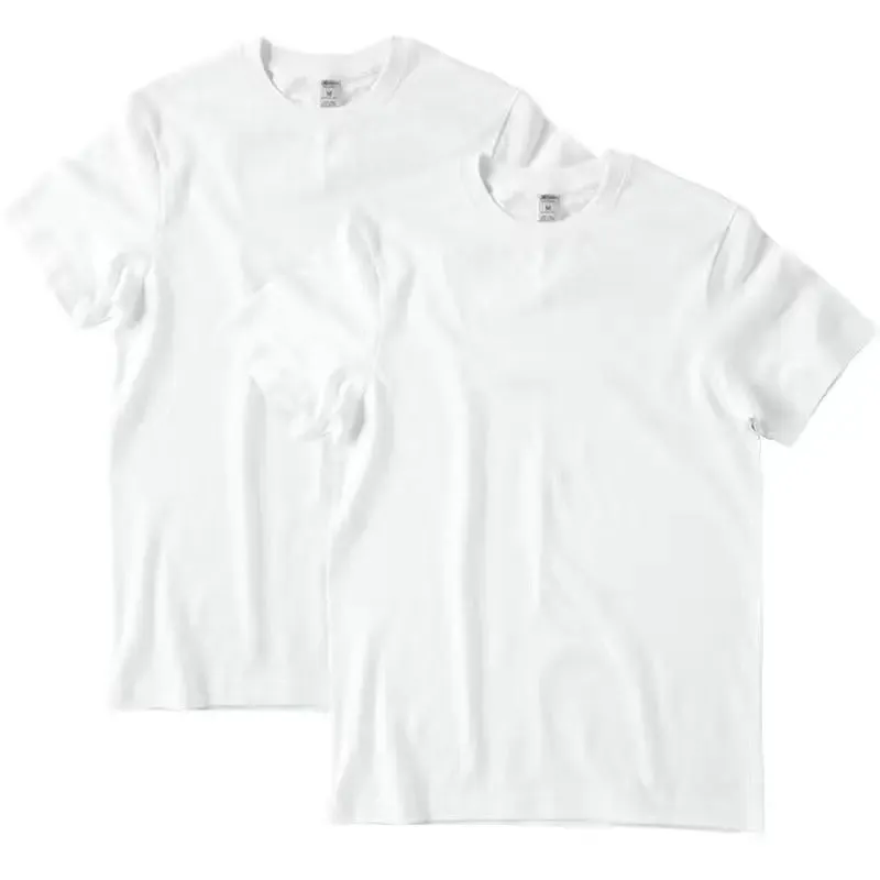 2pcs Short Sleeved Basic T Shirt-Solid O Neck Cotton Top