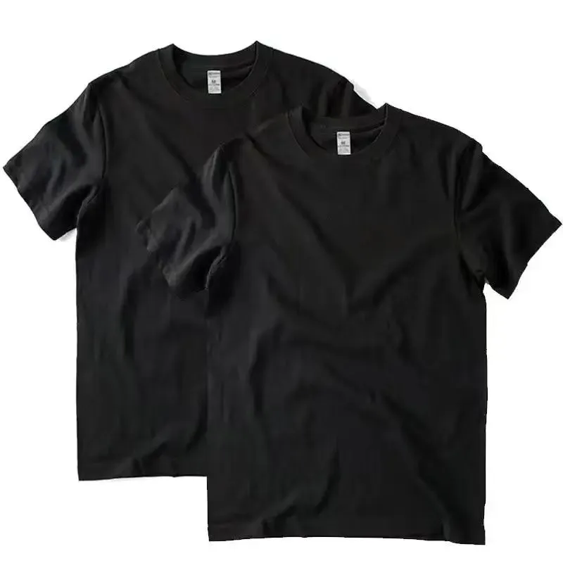 2pcs Short Sleeved Basic T Shirt-Solid O Neck Cotton Top