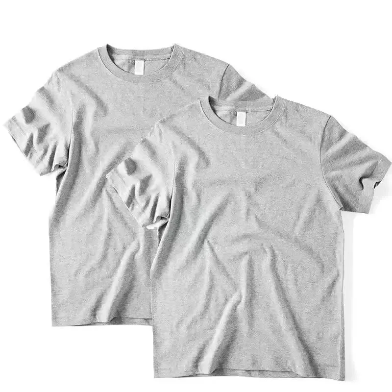 2pcs Short Sleeved Basic T Shirt-Solid O Neck Cotton Top