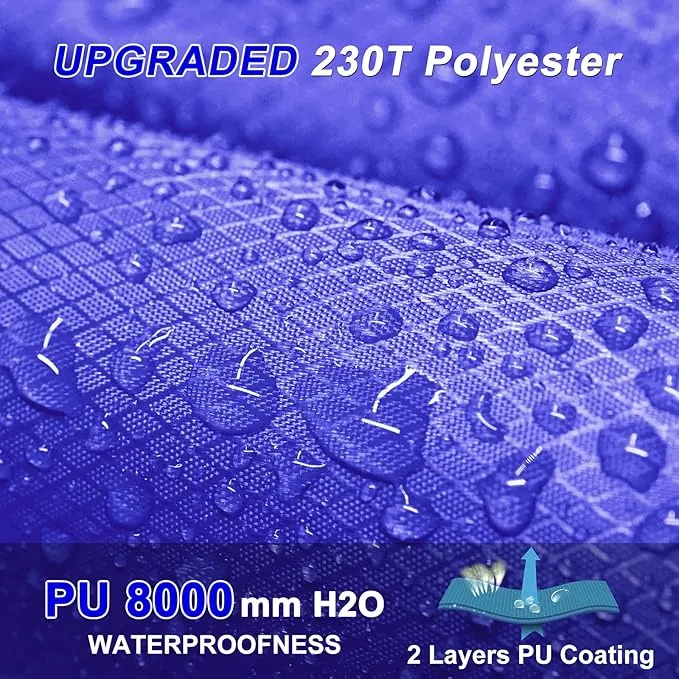 Andake Waterproof Rain Poncho for Adults Unisex,230T Ripstop Polyester,Raincoat Gear with Transparent Viewing Window Outdoors