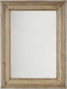 Antique French mirror w/ oak frame 27¼" x 20½"