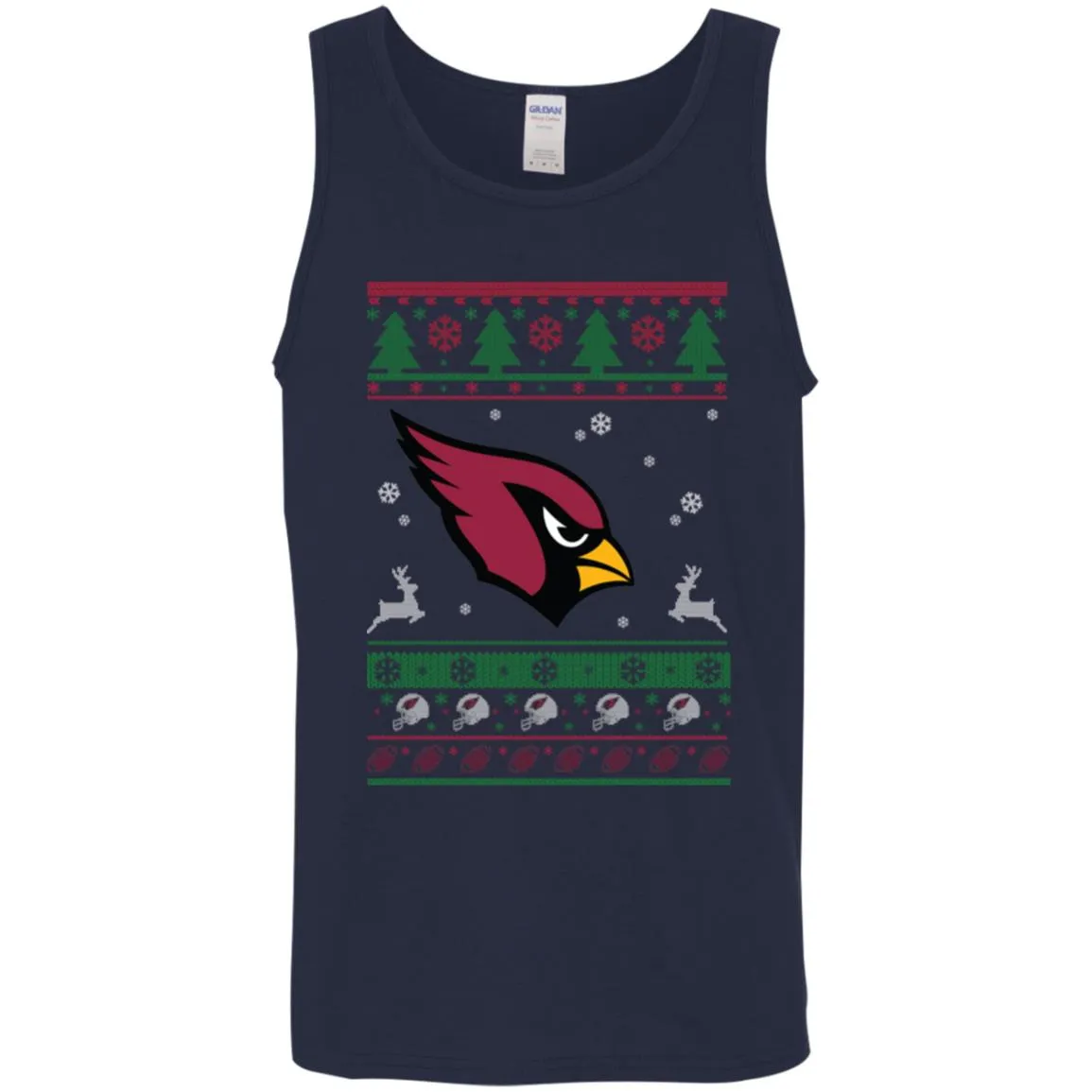 Arizona Cardinals Logo Football Teams Ugly Christmas Sweater Men Tank Top