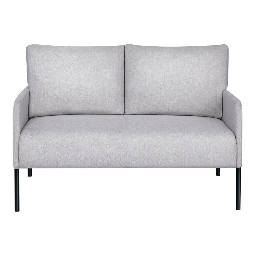 Artiss Armchair 2-Seater Sofa Accent Chair Loveseat Grey Linen Fabric Metal Leg