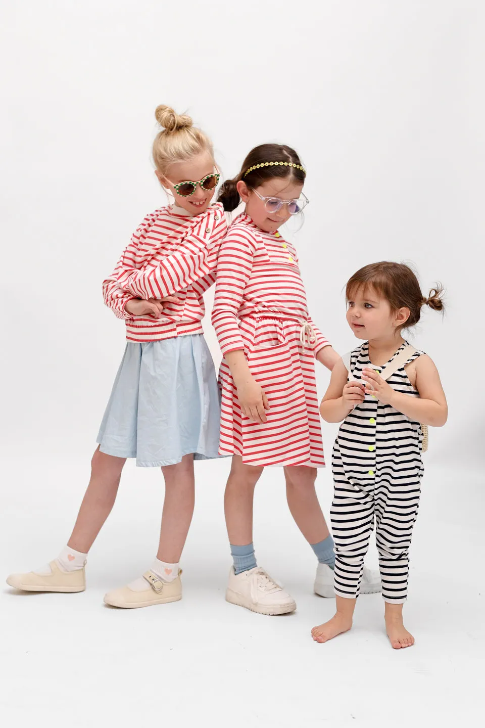 Baby Overlap Overall - White/Navy
