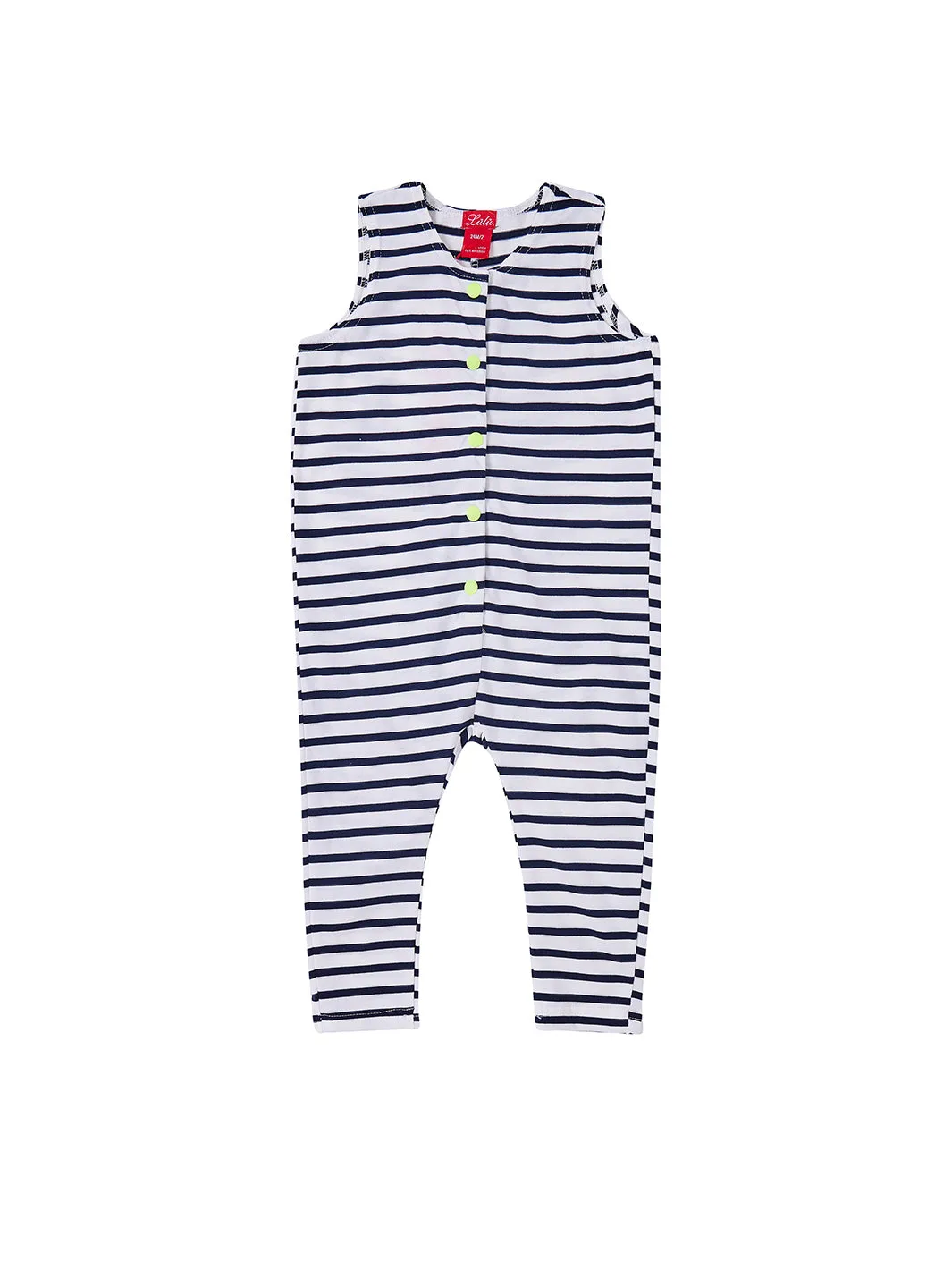Baby Overlap Overall - White/Navy