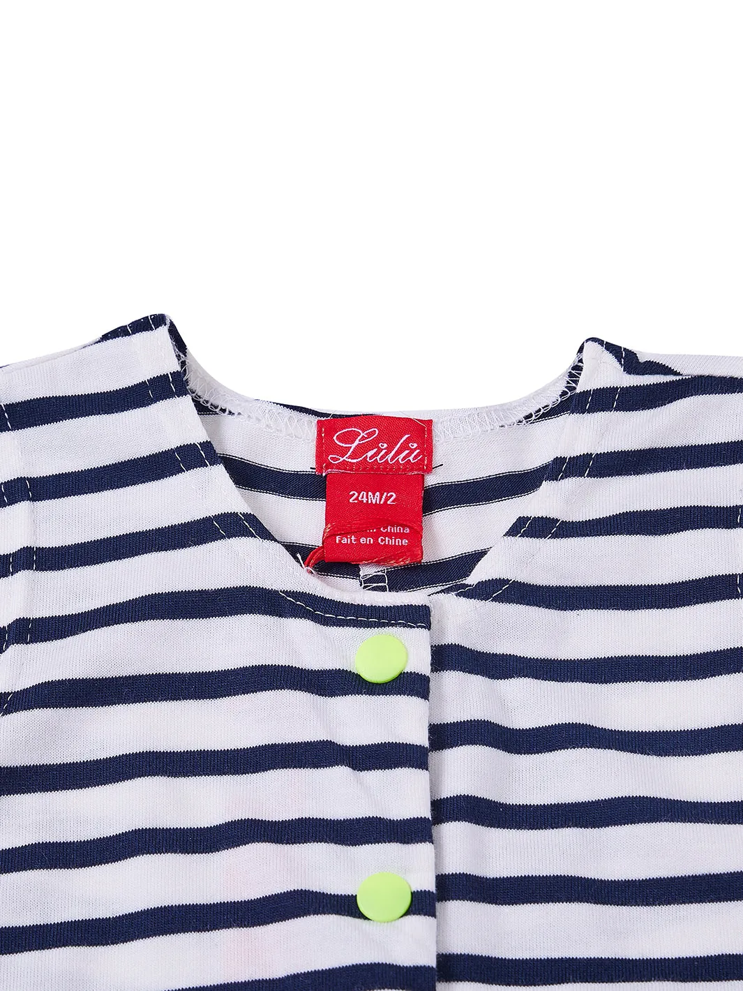 Baby Overlap Overall - White/Navy