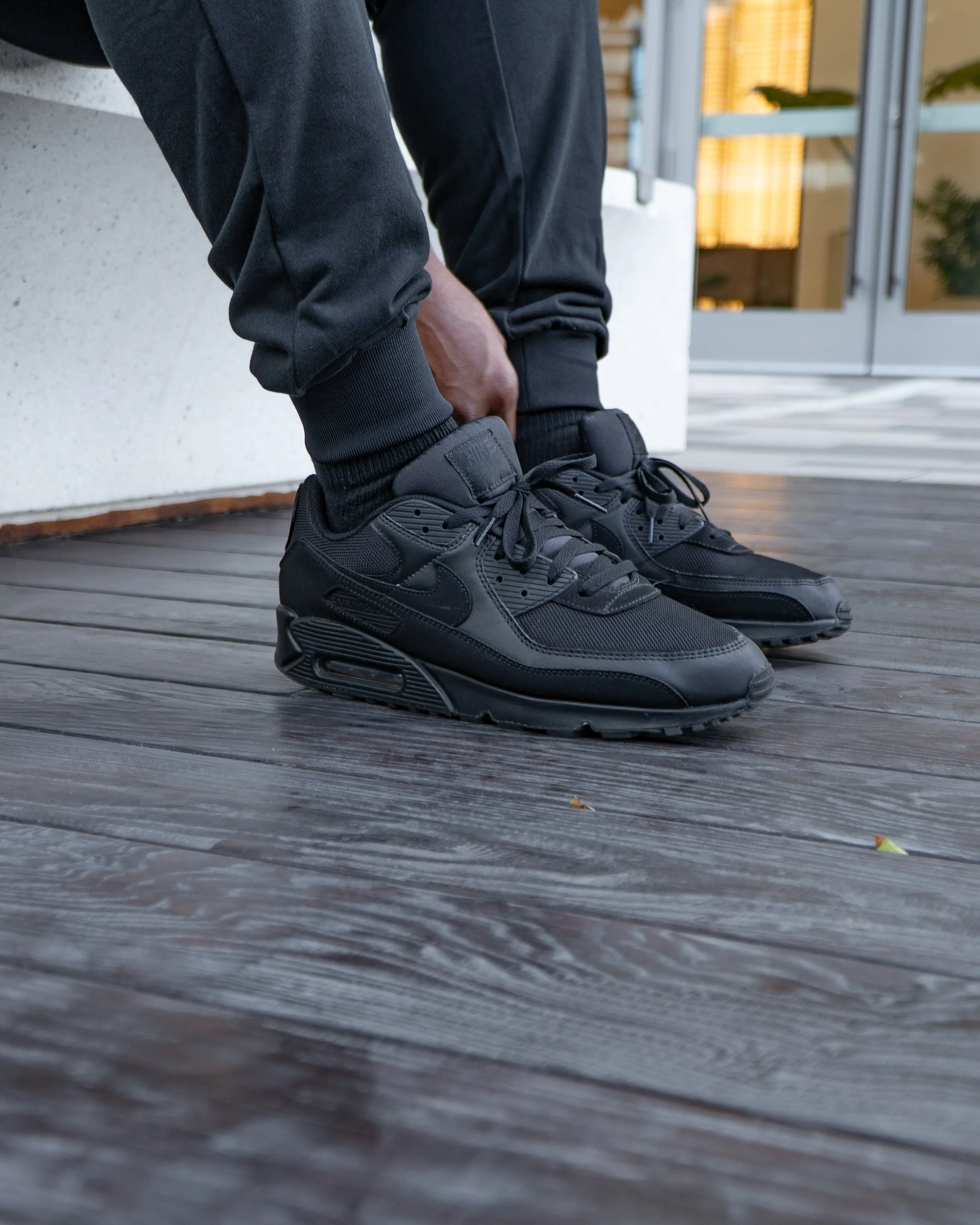 Back To Black Embroidery Knit Jogger