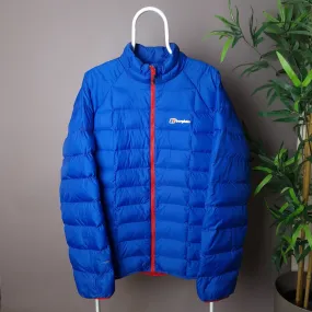 Berghaus 600 hydro down puffer jacket in blue and red - XXL