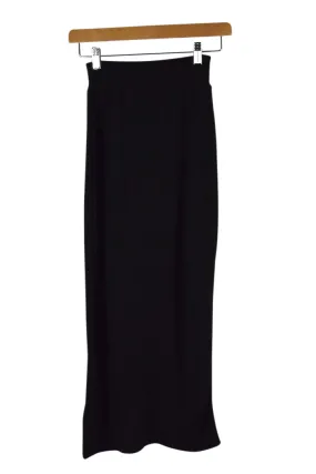 Black Knitted Pencil Skirt