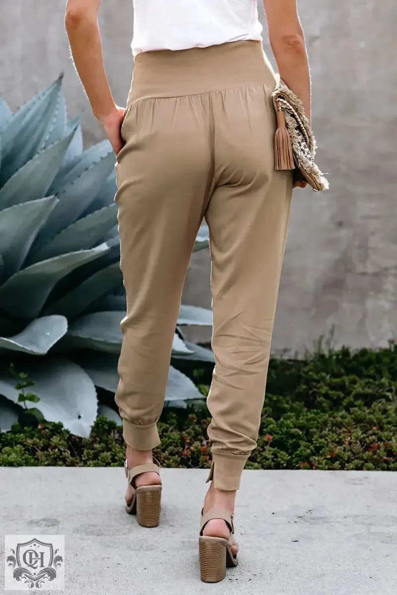 Black Pocketed Casual Joggers