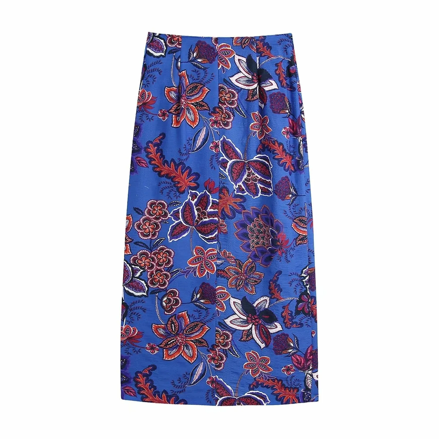 BLUE SARONG MIDI SKIRT