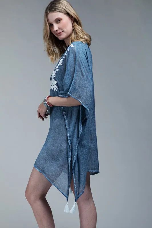 Bohemian Flower Embroidered Cover-Up