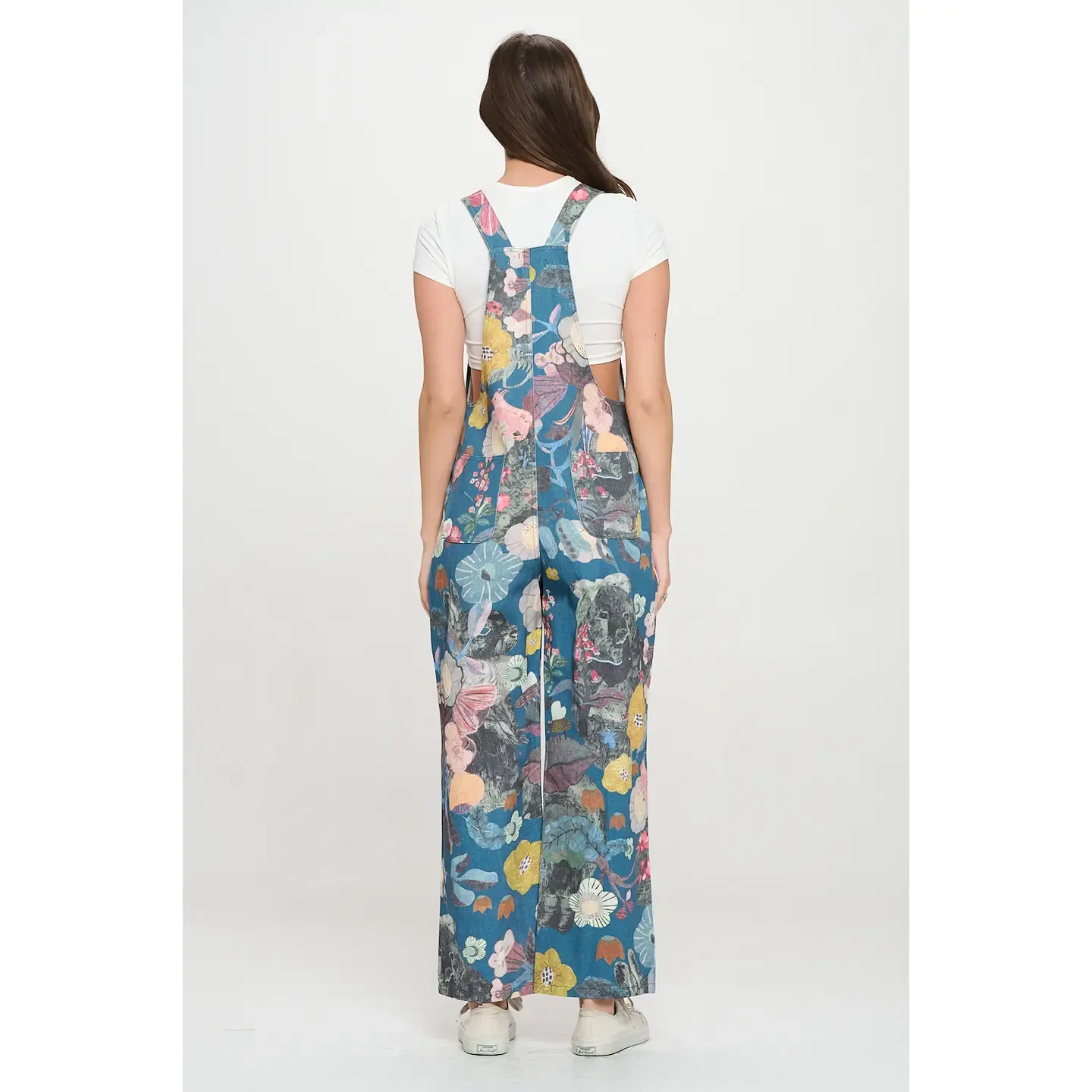 Botanical Floral Print Overall