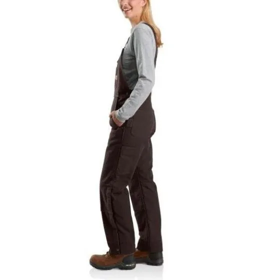 Carhartt Work Women's Bib Overalls Washed Duck Quilt Lined