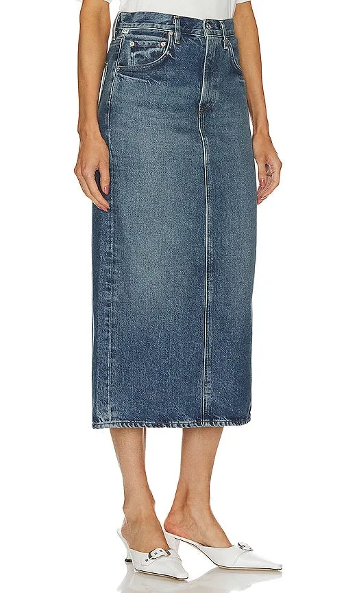 Citizens of Humanity Peri Pencil Skirt in Blue