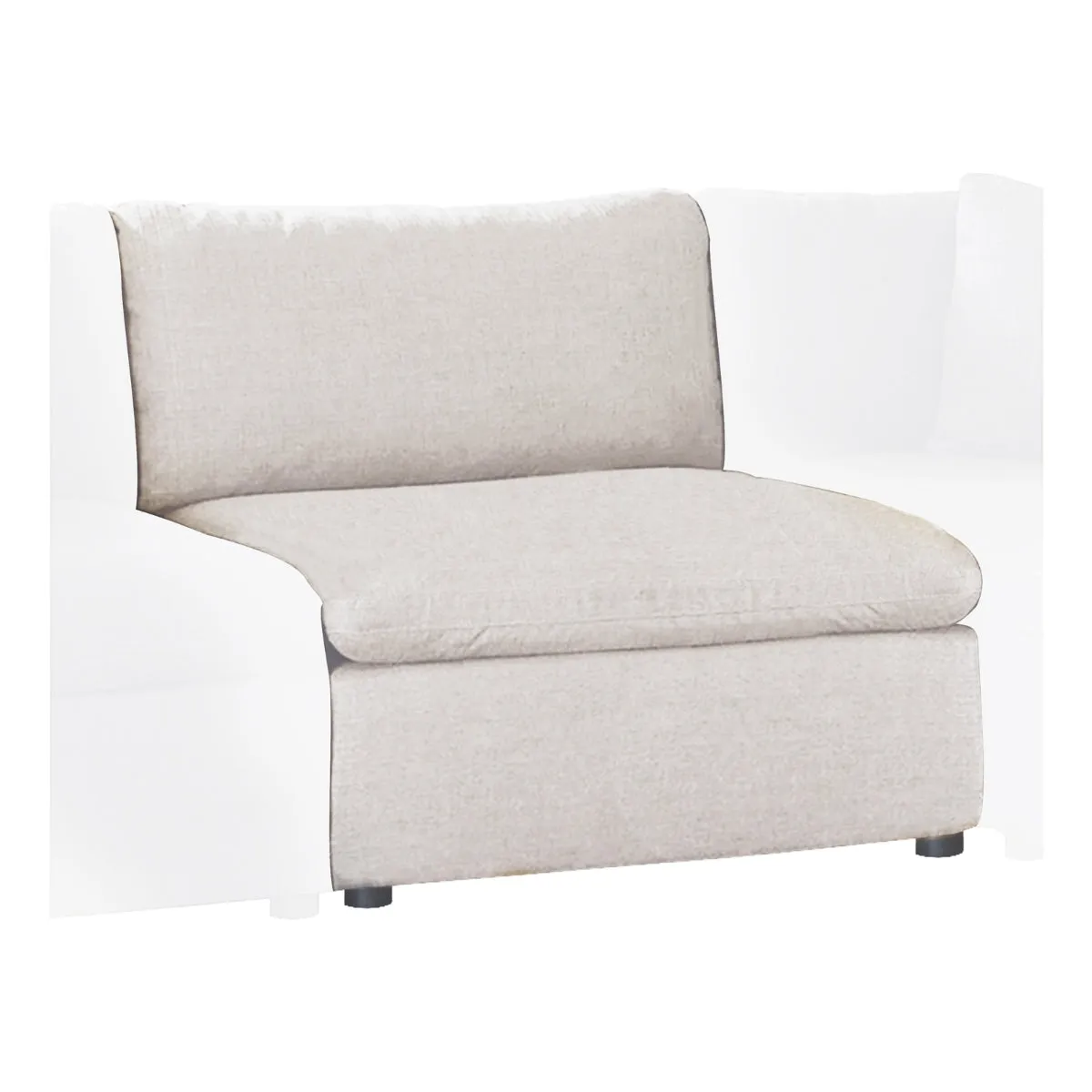 CozyCurve Armless Accent Chair