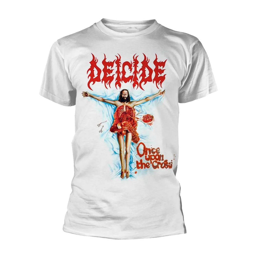 Deicide Unisex T-shirt: Once Upon The Cross (White)