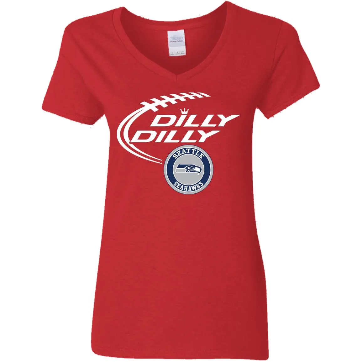 Dilly Dilly Seatle Seahawk Nfl Football Women V-Neck T-Shirt