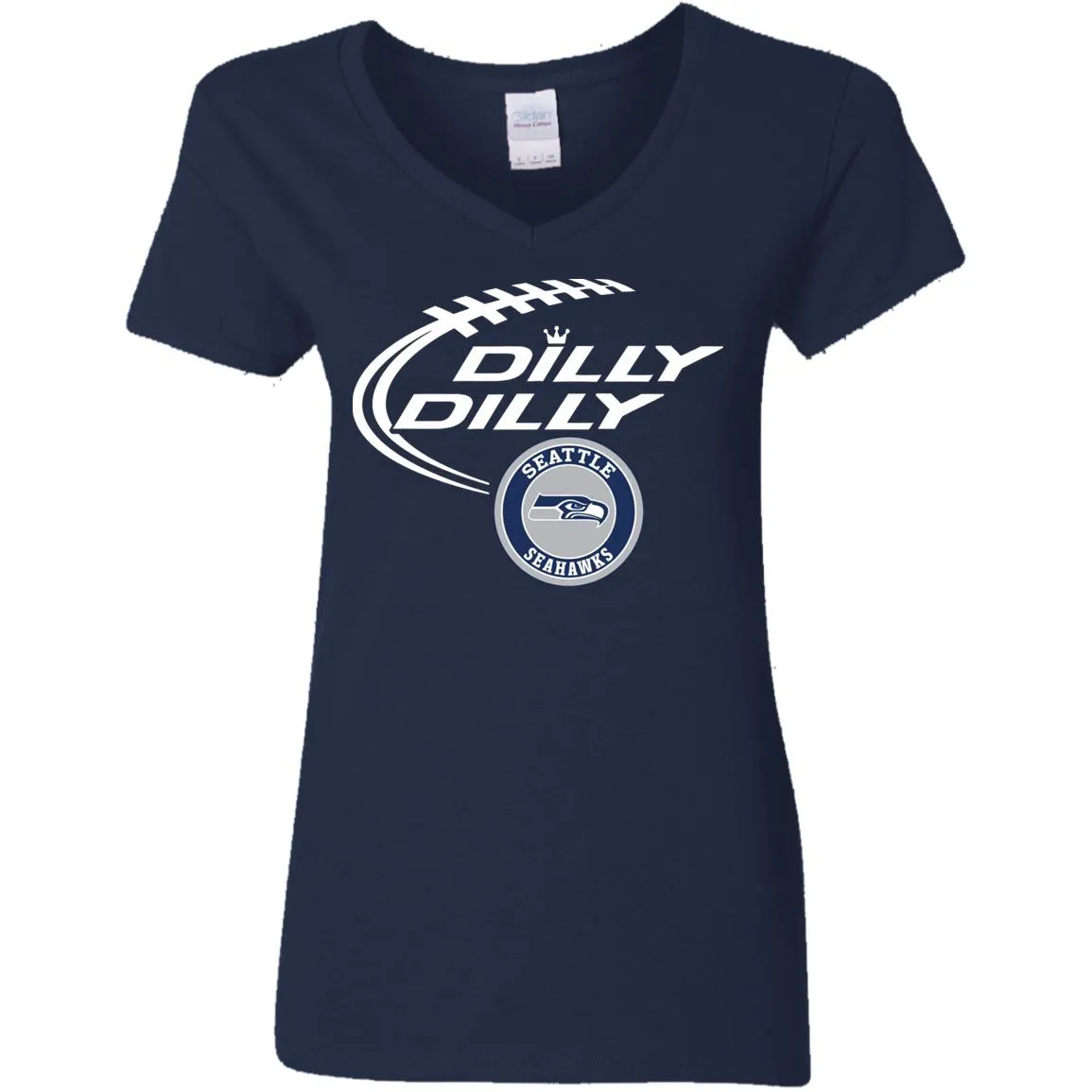 Dilly Dilly Seatle Seahawk Nfl Football Women V-Neck T-Shirt