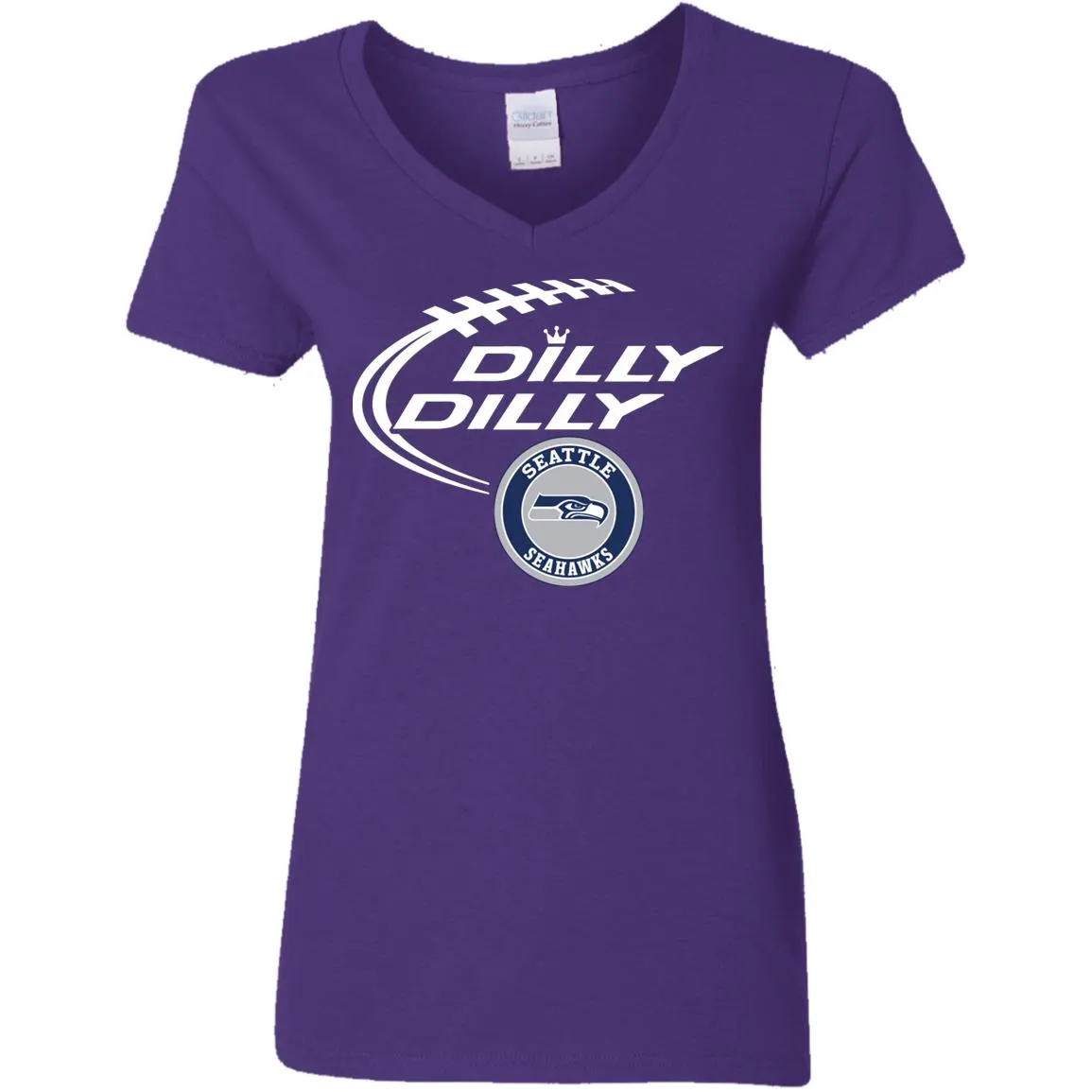 Dilly Dilly Seatle Seahawk Nfl Football Women V-Neck T-Shirt