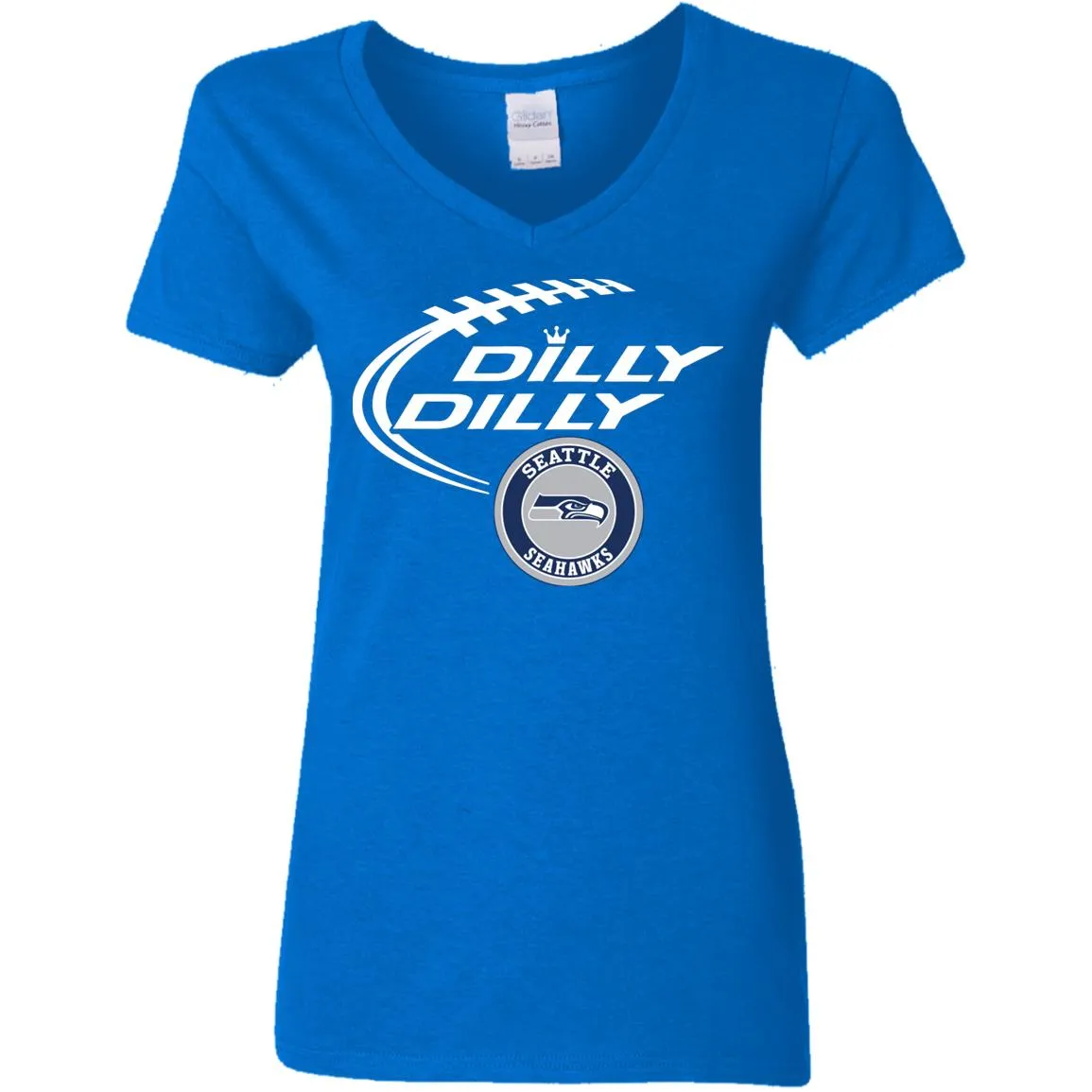Dilly Dilly Seatle Seahawk Nfl Football Women V-Neck T-Shirt