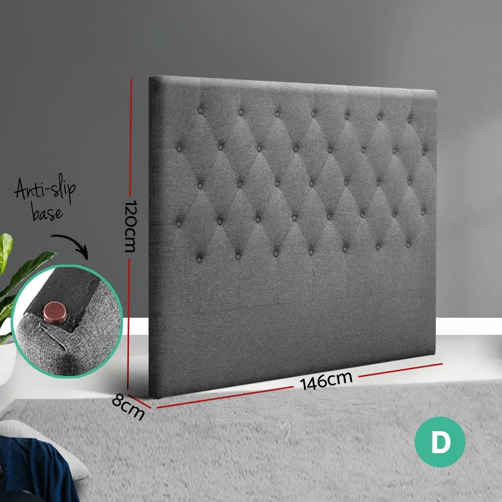 Double Size | Cappi Bed Headboard (Grey)