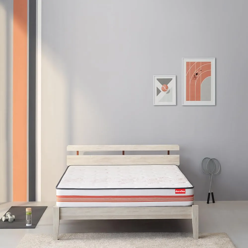 duroflex Boltt 3 Zoned NRG Layer Medium Firm Queen Size 7 inch Bonnell Spring Mattress with Extra Air Circulation and Coolness (75 X 60 X 7Inch)