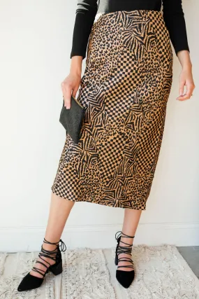 encore midi woven skirt