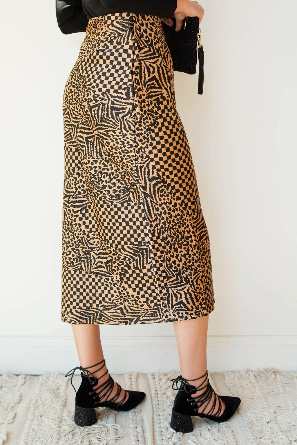 encore midi woven skirt