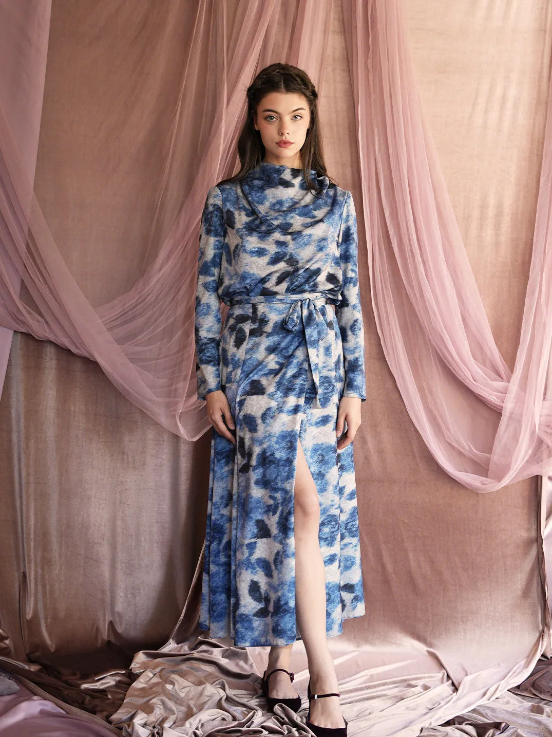 Fastol Wrap Skirt (Blue)