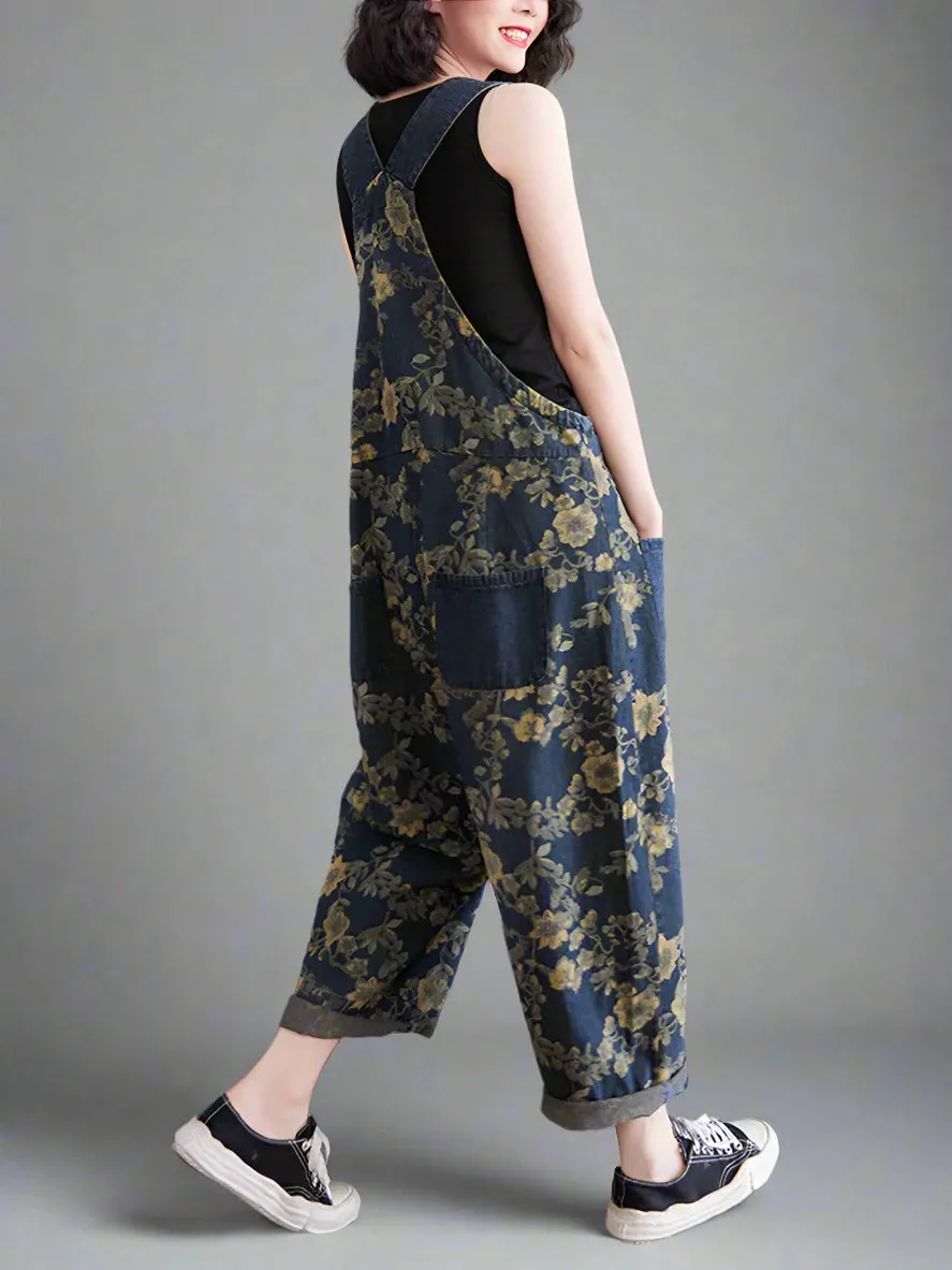 Floral Fields Jumpsuit Overall Dungaree