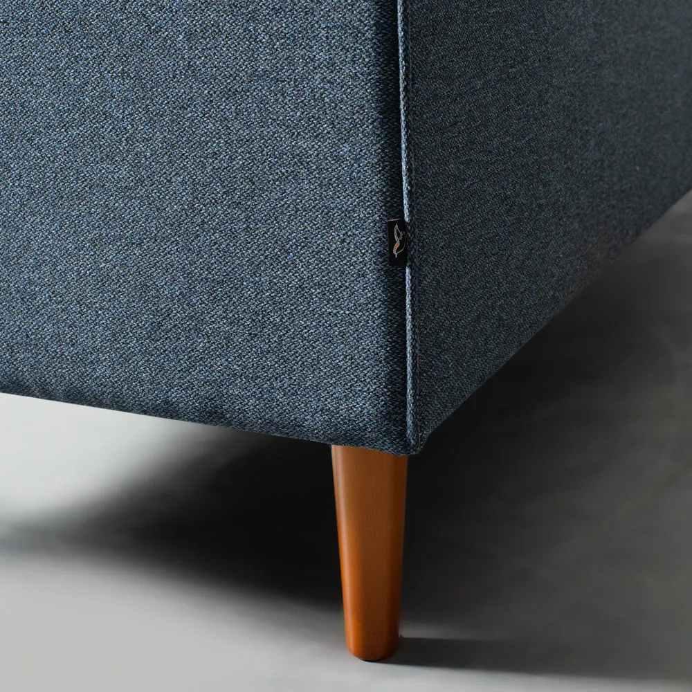 FONDA - Blue Fabric Sectional Sofa - Right