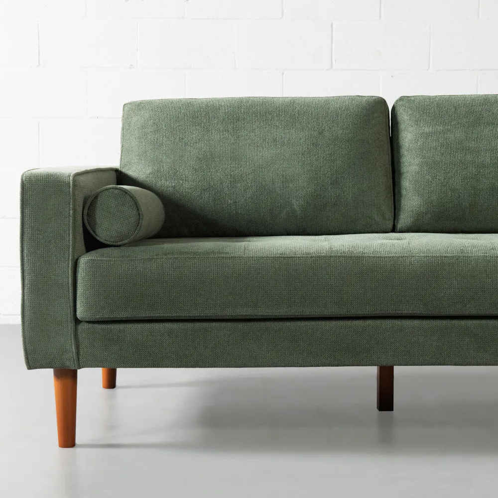 FONDA - Green Fabric Sectional Sofa - Left