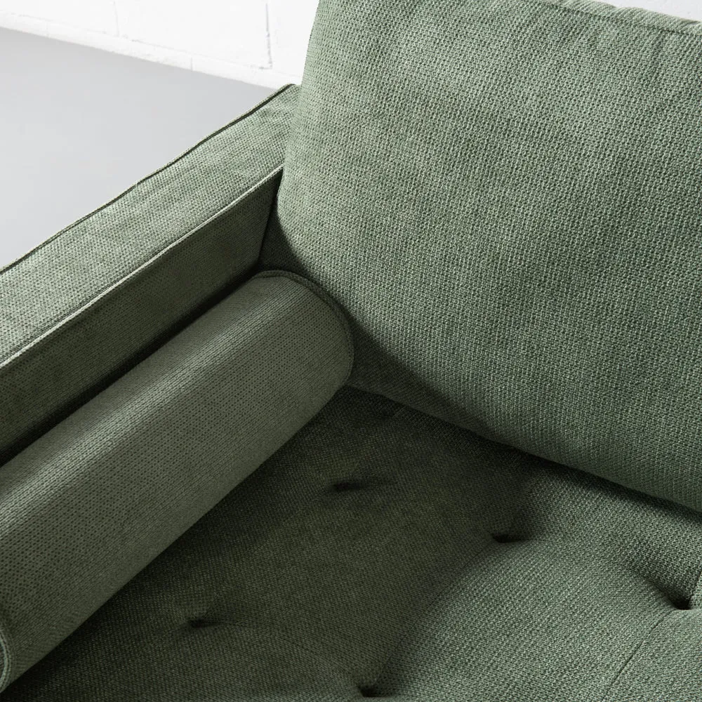 FONDA - Green Fabric Sectional Sofa - Left