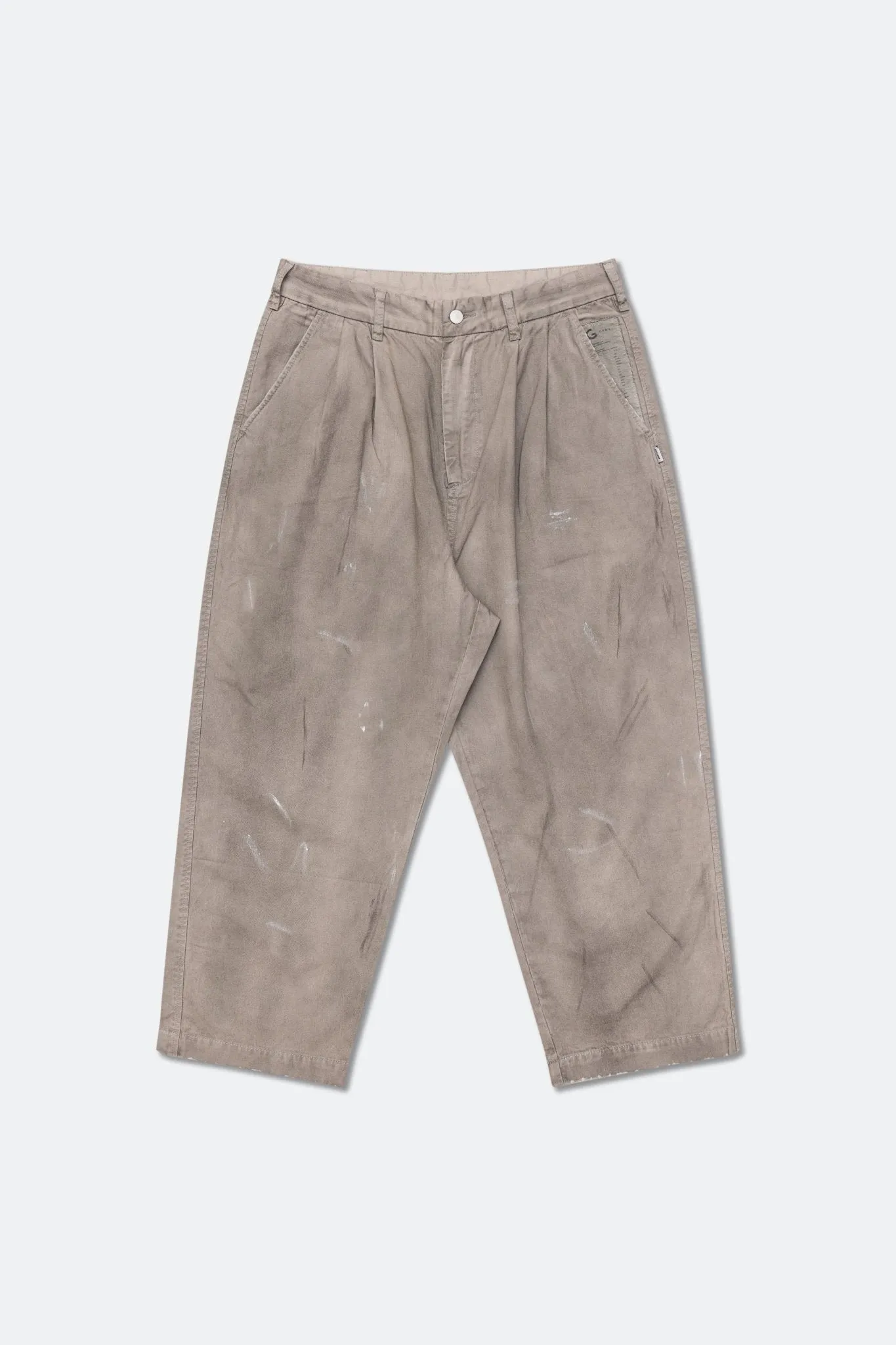GROCERY PT-012 PAINTED DIRTY WASHED WIDE CHINO/ FOSSIL GREY