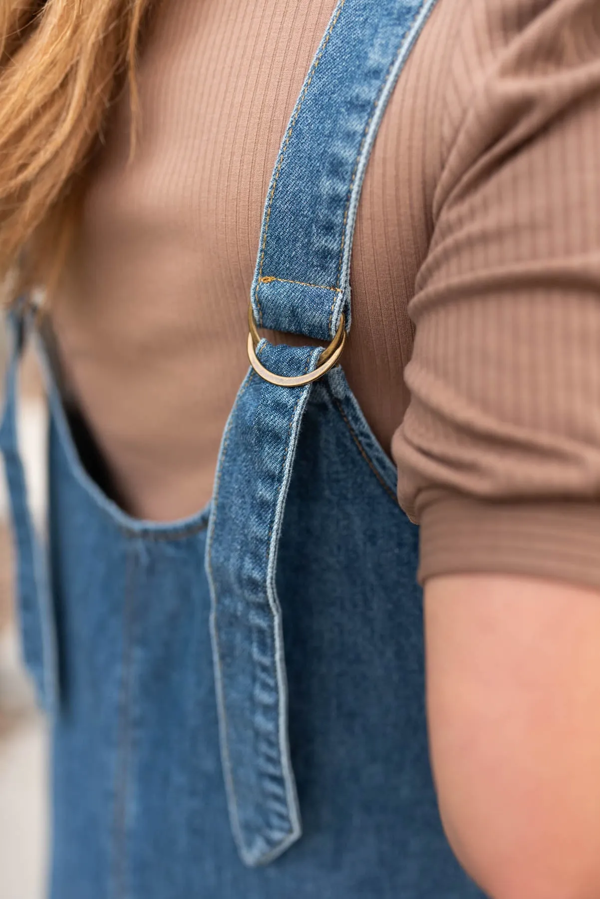 Halle Indigo Denim Overall Dress