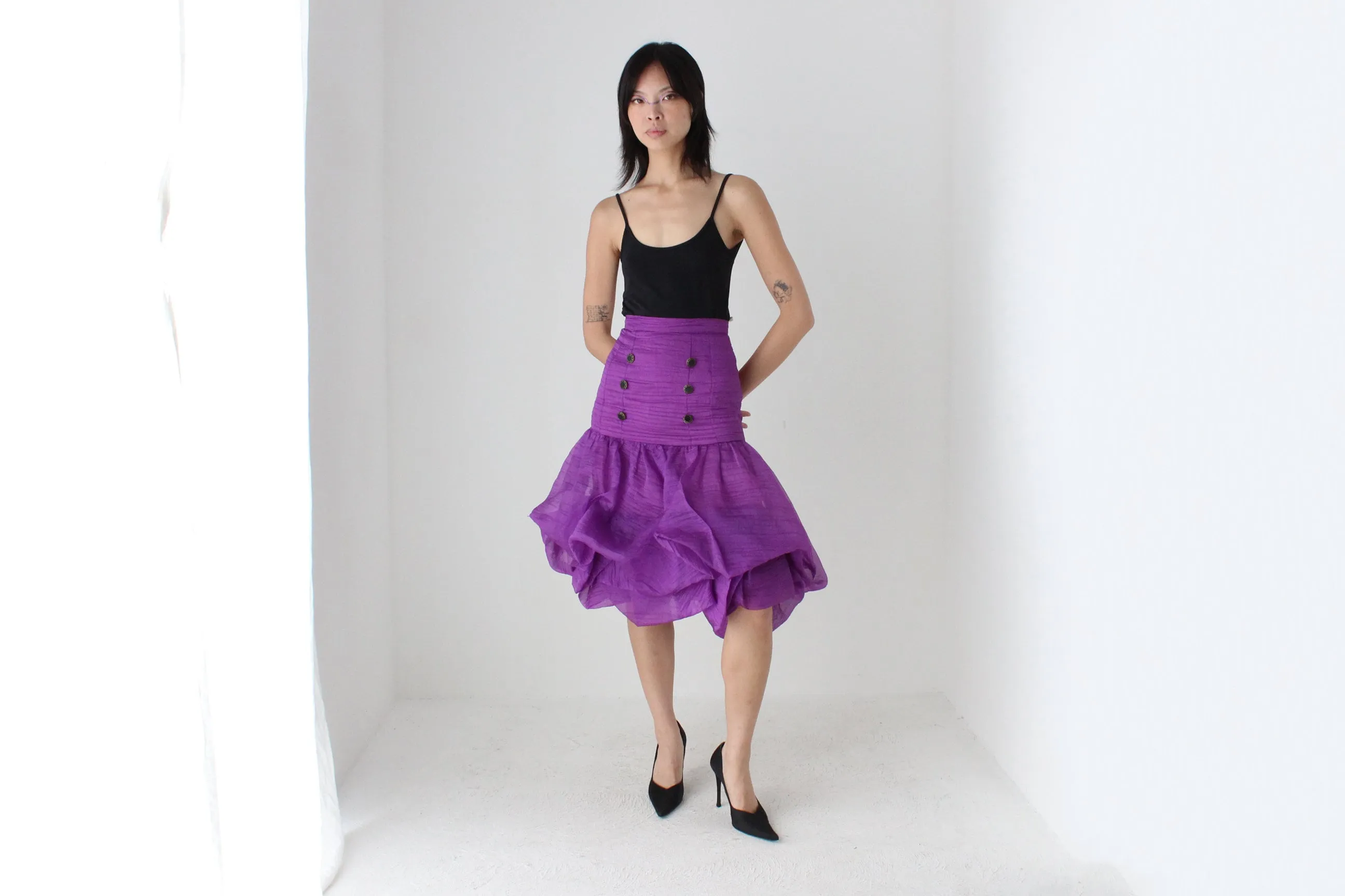 INSANE 80s 'Harry Who' Sculptural Puff Bubble Skirt