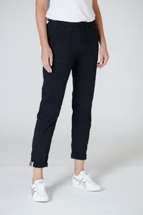 ITALIAN STAR Classic Polo Drill Jogger - Black