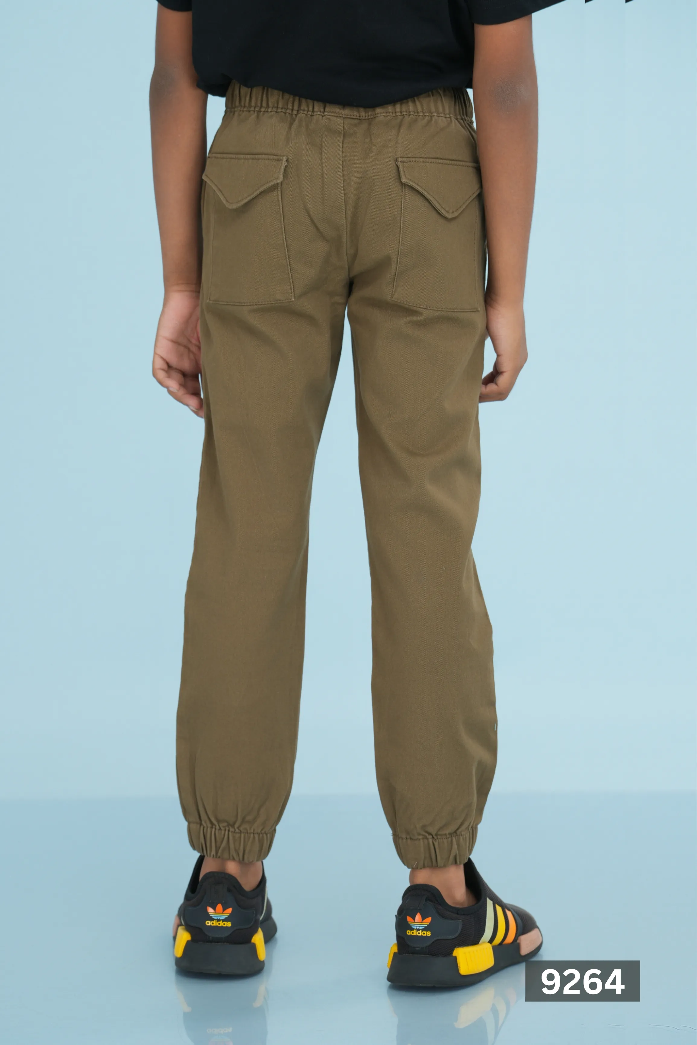 JUNIOR JOGGER PANT TWILL ESSENTIAL - LIGHT BROWN