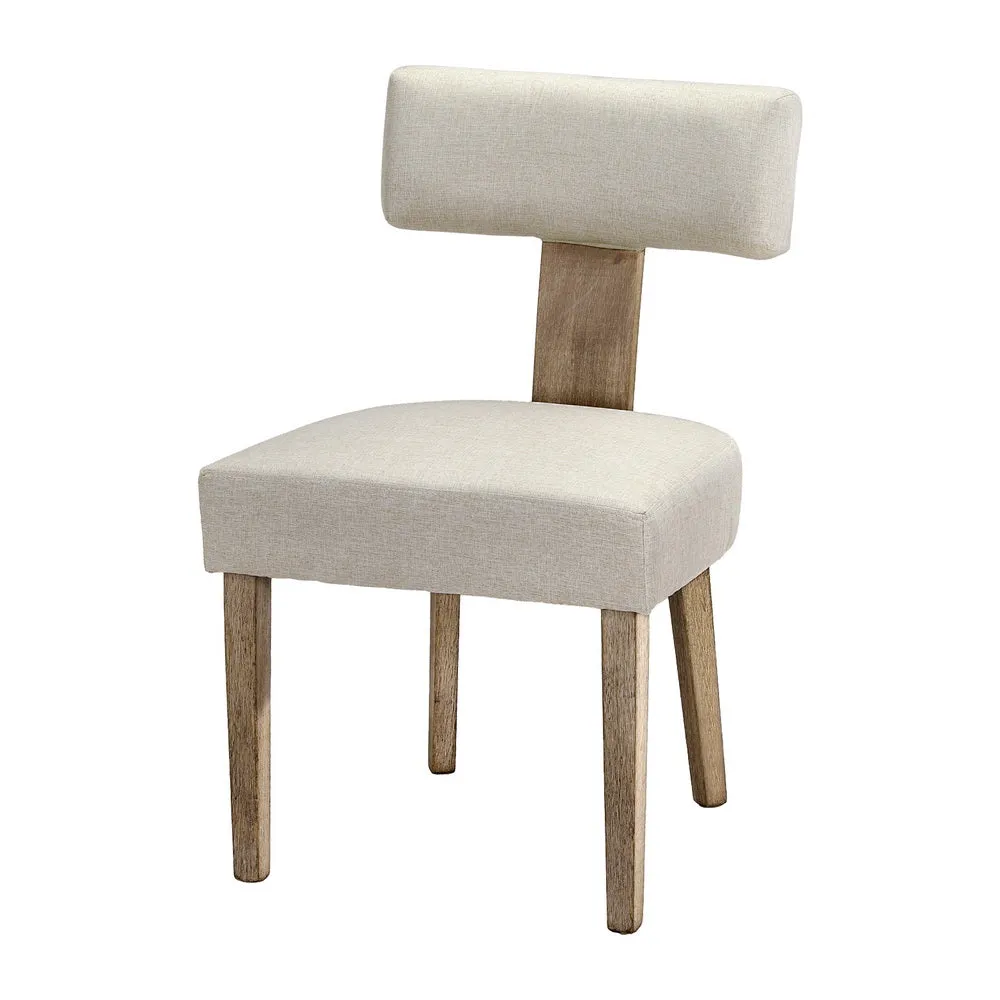 Linen Fabric Dining Chairs, Rubber Wood Frame - Set of 2, Artiss